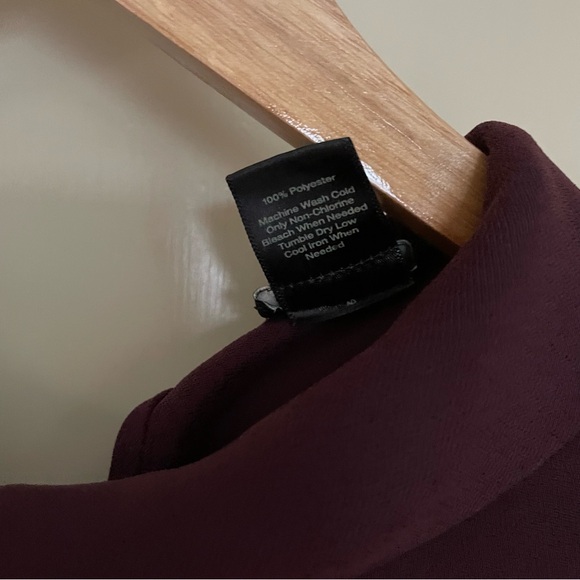 Ann Taylor Factory Maroon High Neck Tunic Blouse - Picture 5 of 6